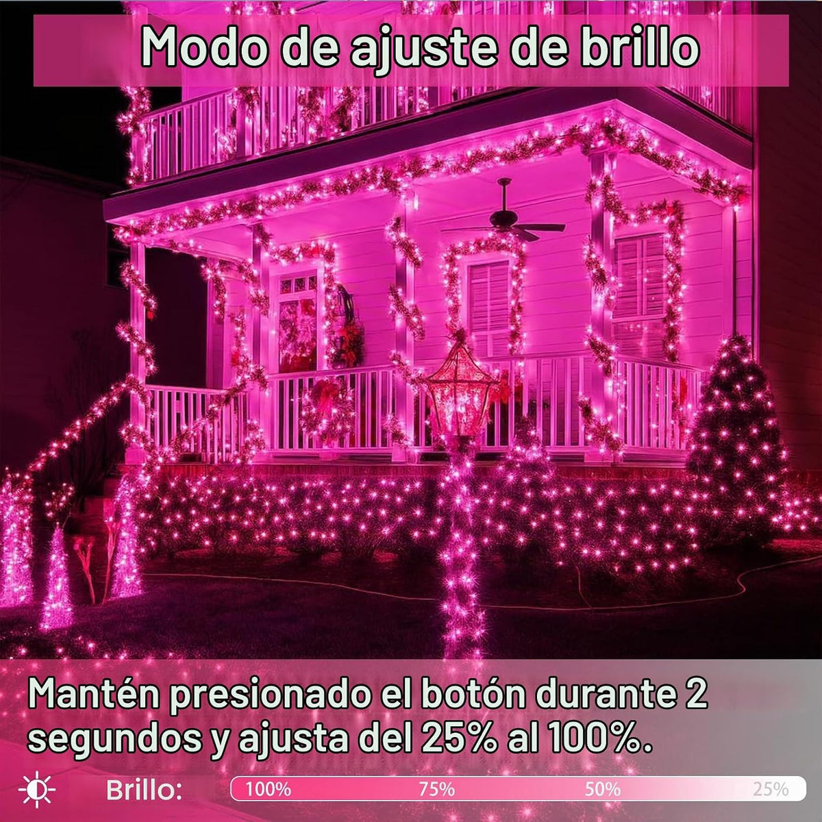 Guirnalda de 200 luces LED conectables, luces de Navidad de 66 pies...