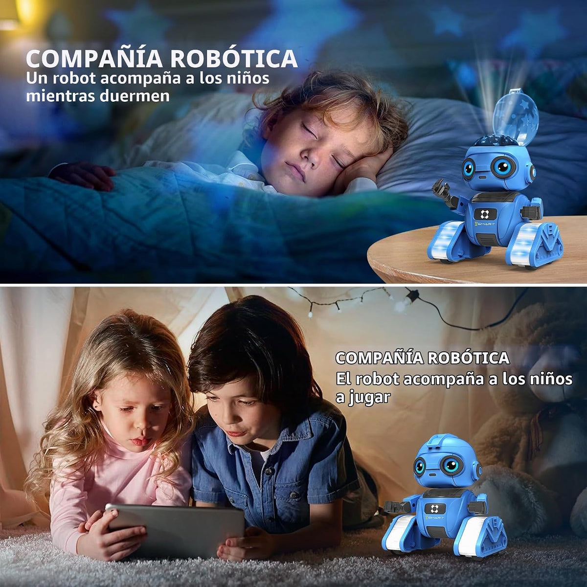 Dzxlin Juguetes robot para niños y niñas, robot recargable de contr...