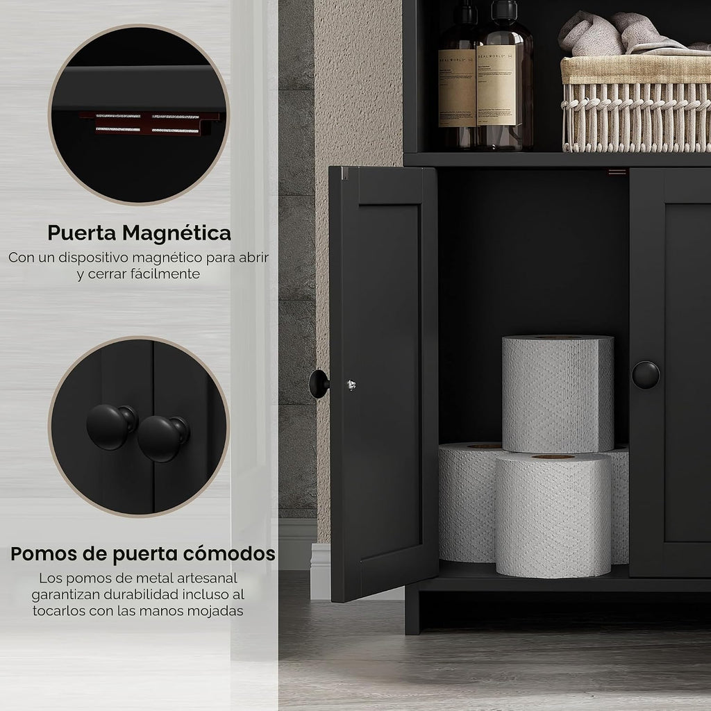 Homhedy Armario de almacenamiento pequeño para baño, almacenamiento...