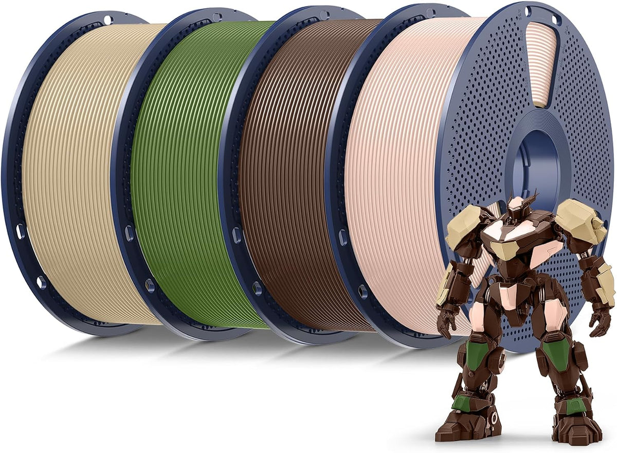 SUNLU Filamento PLA para impresora 3D, multicolor, paquete de 4, 8....