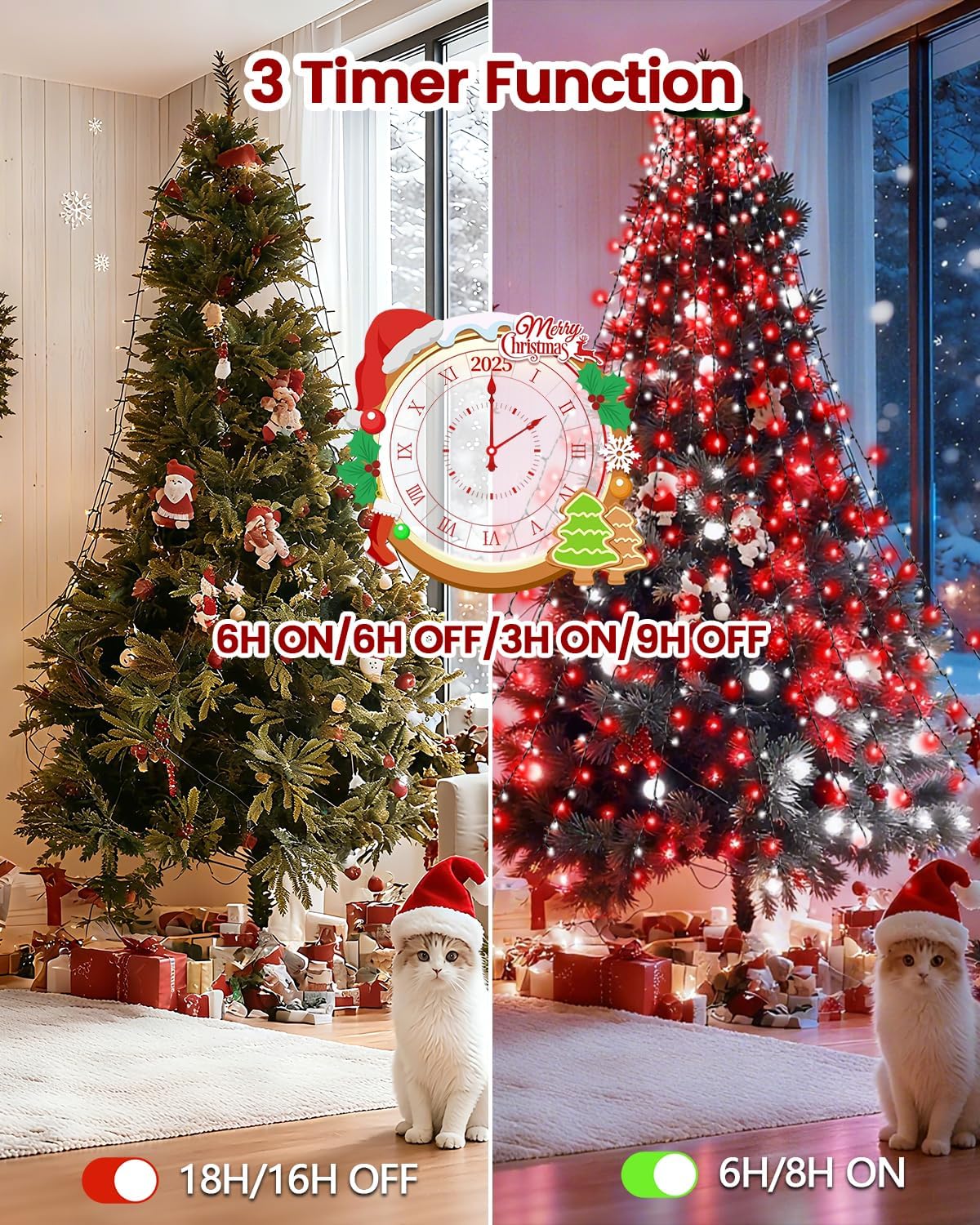Nuevas Luces para Árbol de Navidad 2025 para Interiores con Control...