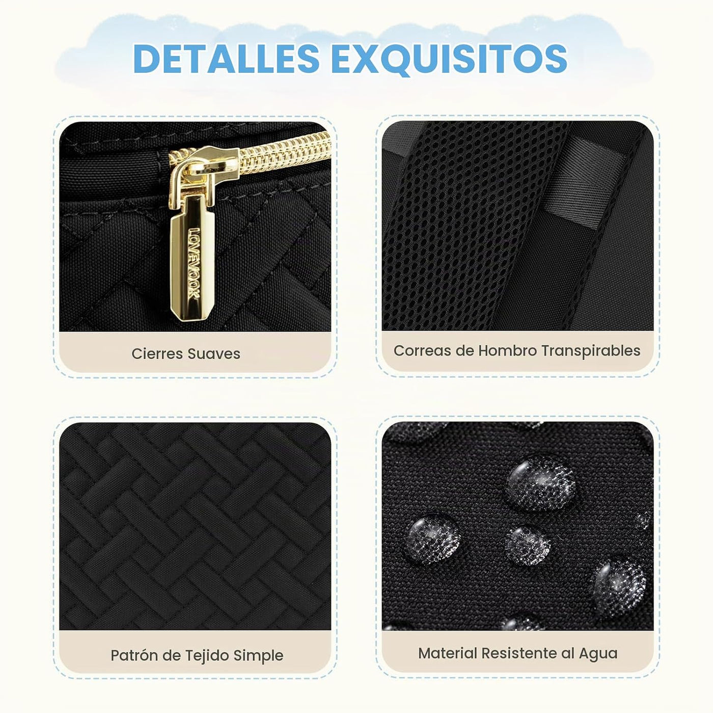 LOVEVOOK Mochila de Pañales, Bolsa de Bebé Portátil de Gran Capacid...