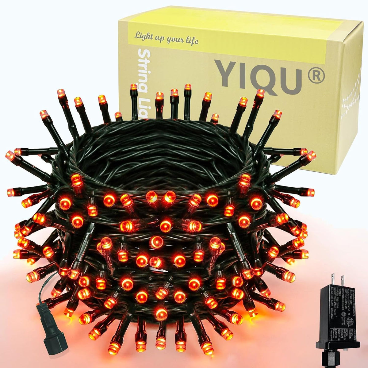 La secuencia naranja extensible de Halloween de los 75.8FT 200 LED...