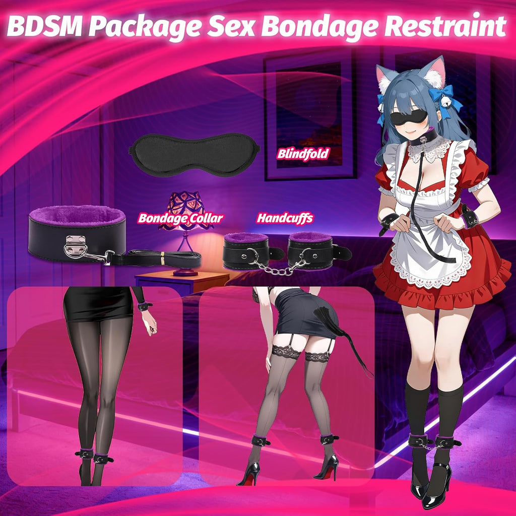 Kit de Bondage BDSM Juguetes Sexuales 8 Piezas Conjunto de Bondage...