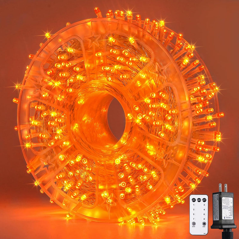JMEXSUSS 400 luces LED naranjas para decoración de Halloween, enchu...