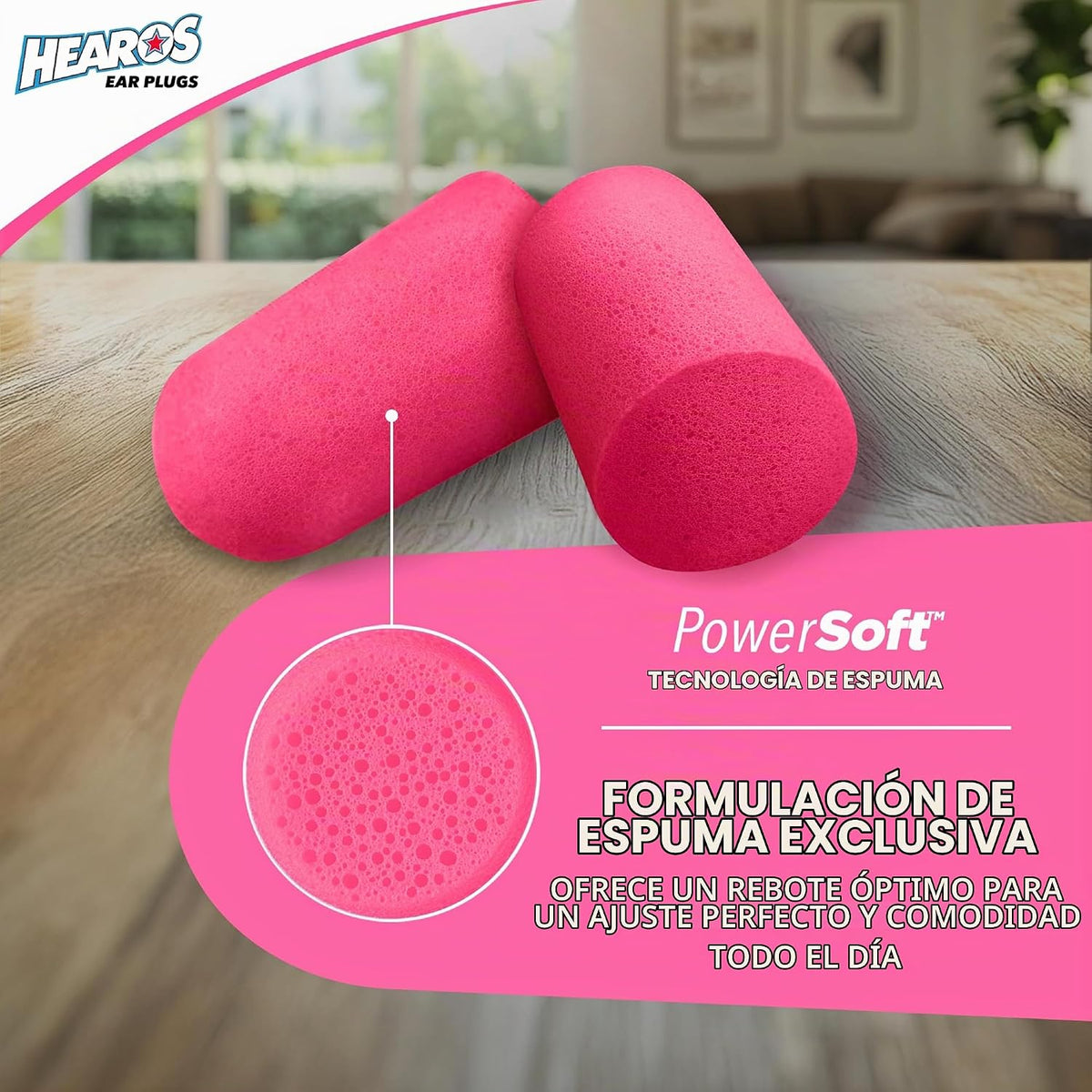 HEAROS Sleep Pretty in Pink - Tapones para los oídos para dormir, 1...