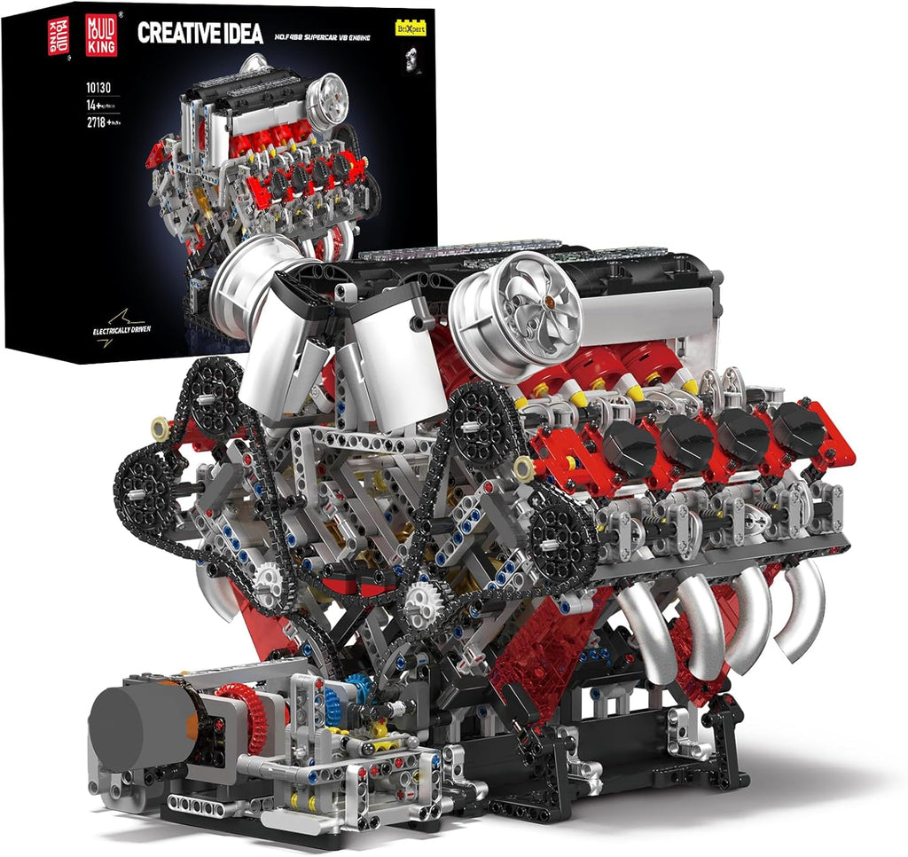 Juegos de bloques de construcción de motor Mold King V8, kit de mod...