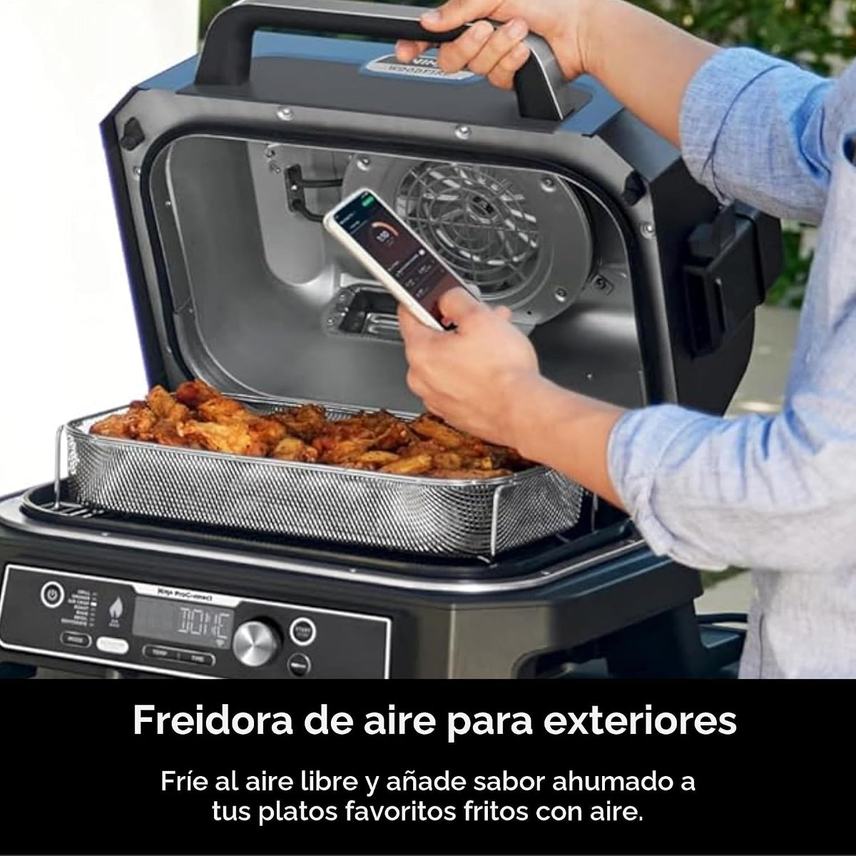 Ninja Woodfire ProConnect Premium XL - Parrilla y ahumador para ext...
