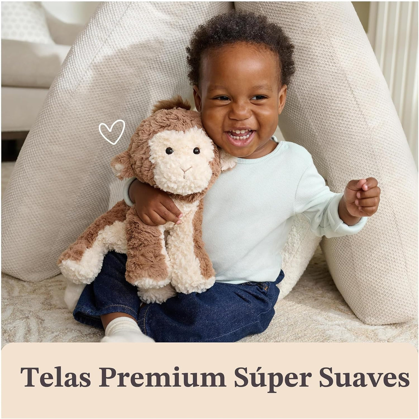 GUND Cozys Collection Monkey - Peluche de mono para edades de 1 año...