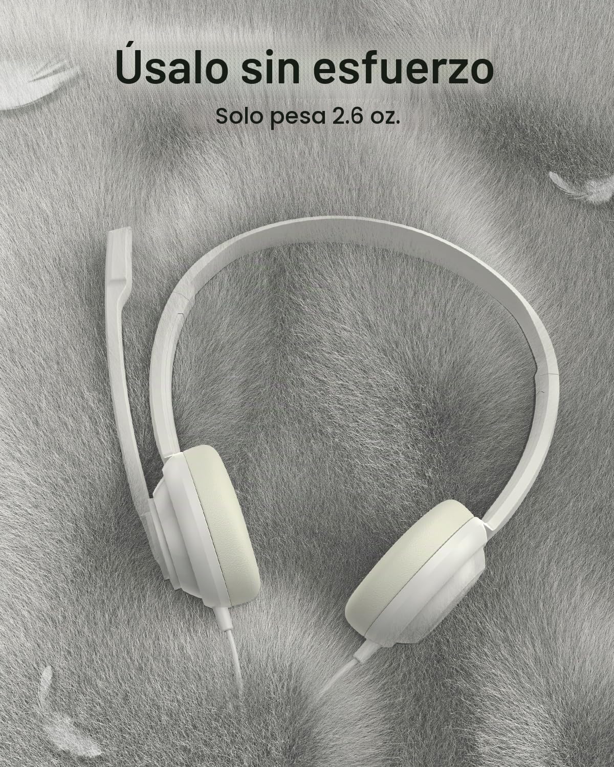NUBWO HW02 Auriculares USB para computadora con micrófono de chat |...