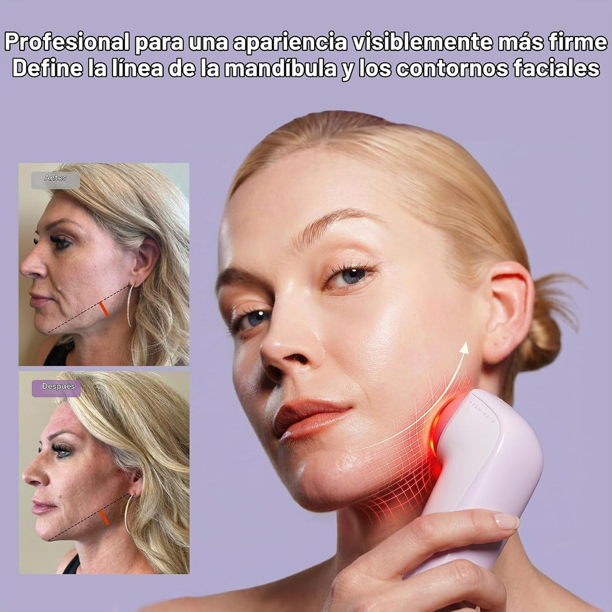 DermRays Dispositivo multifuncional de microcorriente con luz | EMS...
