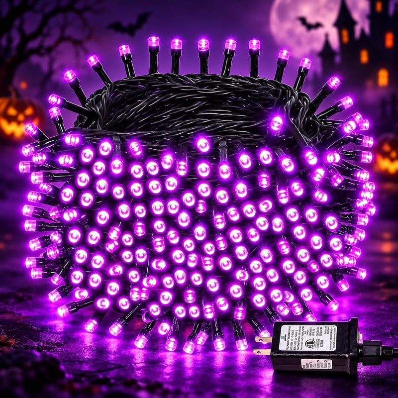Guirnalda de luces de Halloween conectables de 88 pies, 240 LED, pa...
