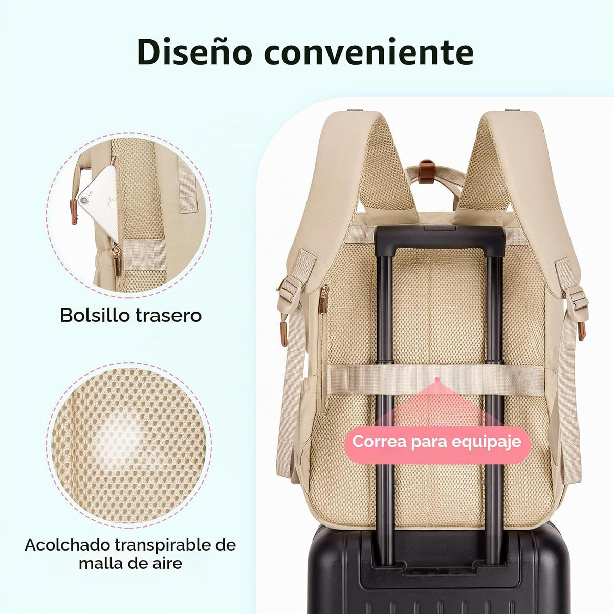 mommore Mochila para pañales, mochila para extractor de leche para...