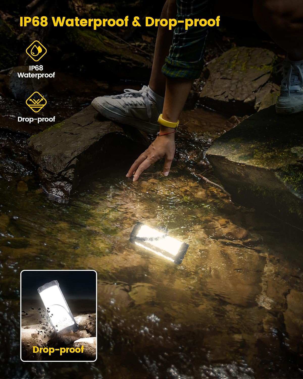 Glocusent Paquete de farol de camping con clip clásico en luz