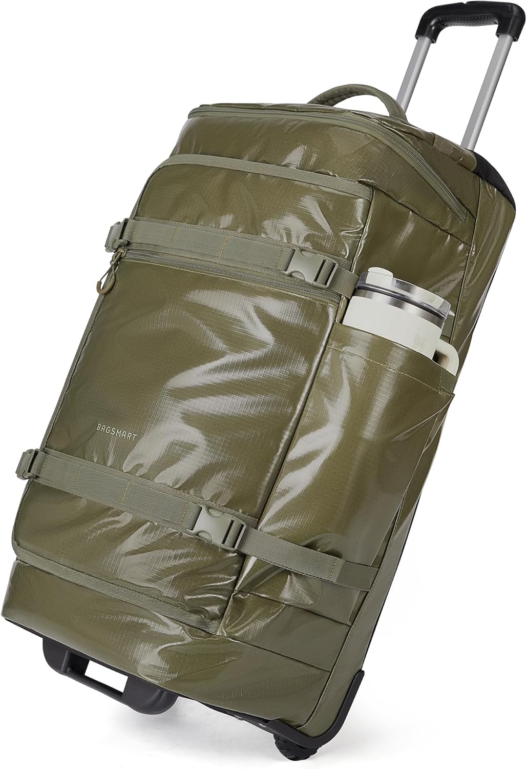 BAGSMART Bolsa de viaje con ruedas, bolsa de equipaje de viaje para...