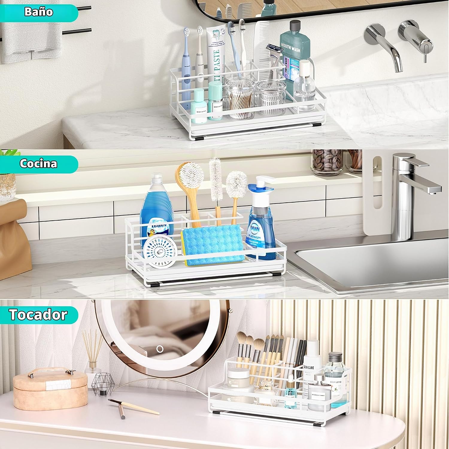 Portacepillos de dientes HapiRm para baño - Organizador de mostrado...