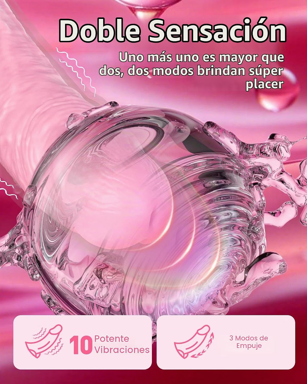 Consolador de empuje vibrador juguetes sexuales, consolador de punt...