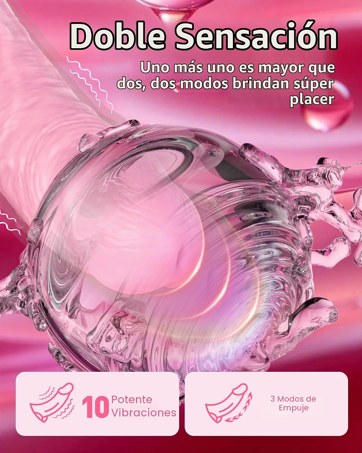 Consolador de empuje vibrador juguetes sexuales, consolador de punt...