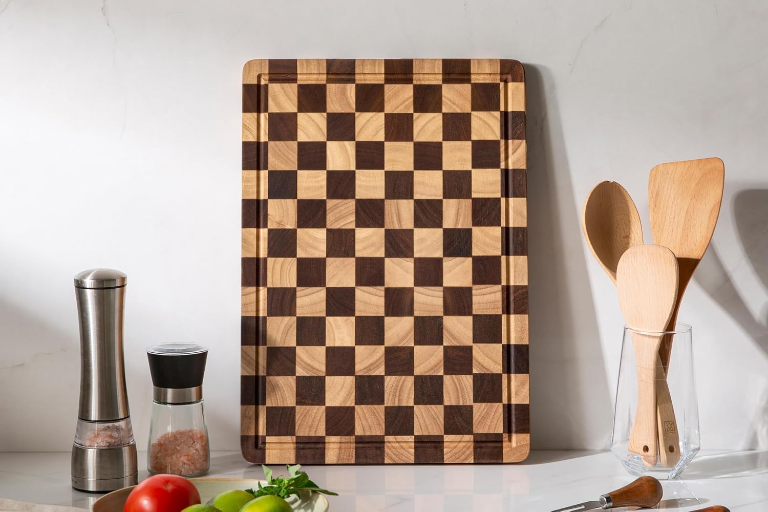 THETCHRY Tablas de Cortar para Cocina, Tabla de Cortar a Cuadros Me...
