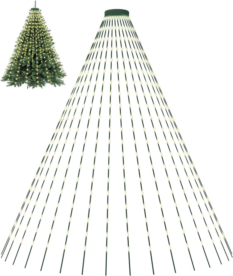 Tomanwai Luces de Árbol de Navidad, 400 luces LED de Navidad con 8...