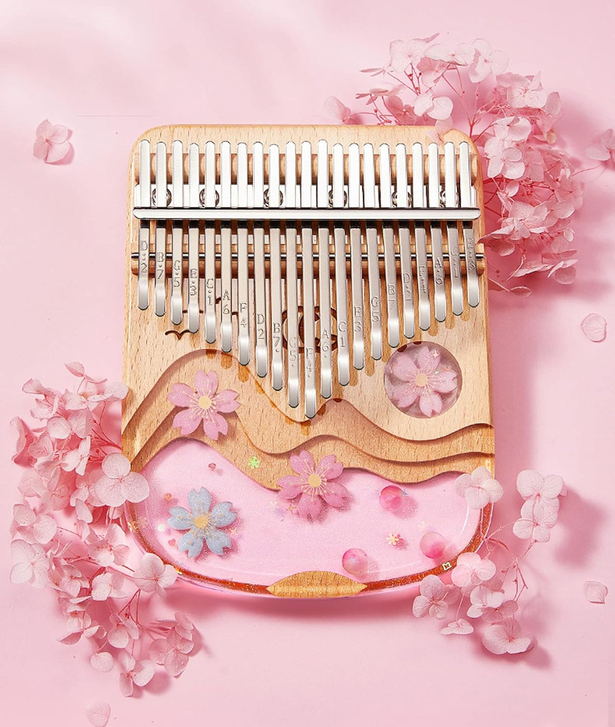 Fiunkes Kalimba - Piano de pulgar de 21 teclas en tono C con bolsa...