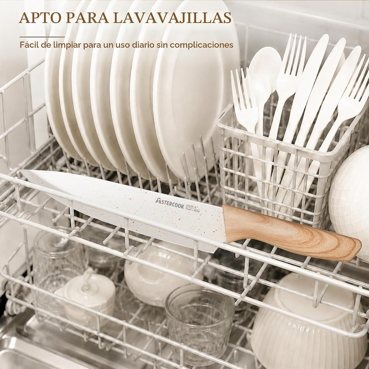 Astercook Juego de cuchillos, juego de 13 cuchillos de cocina con r...