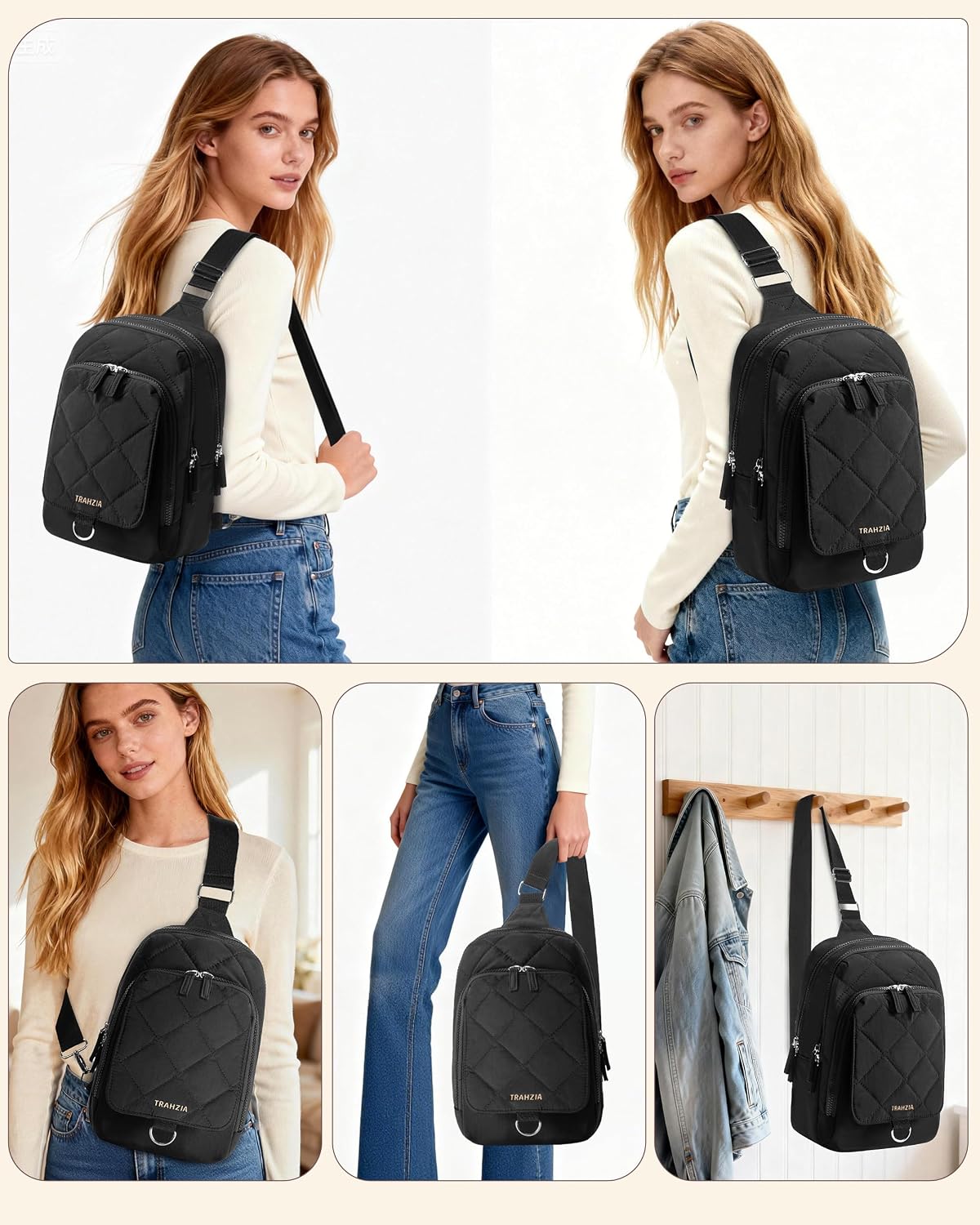 Trahzia Mini bolsa de pañales con cambiador portátil, pequeña bolsa...