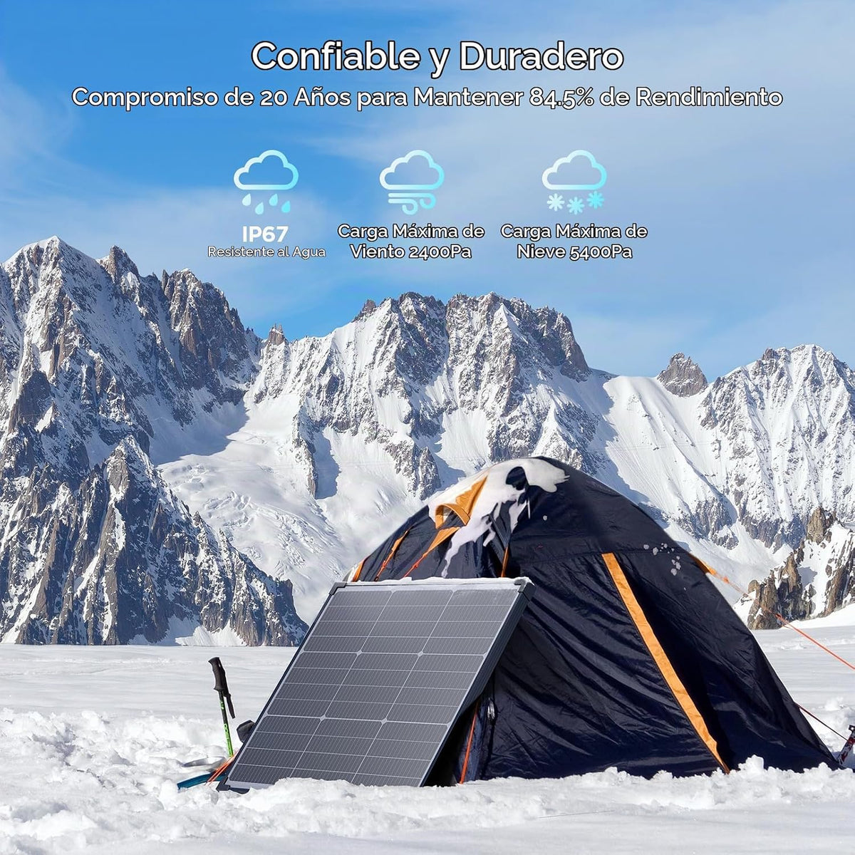 Callsun - Panel solar de 50 vatios, tipo N 16BB 25% de alta eficien...