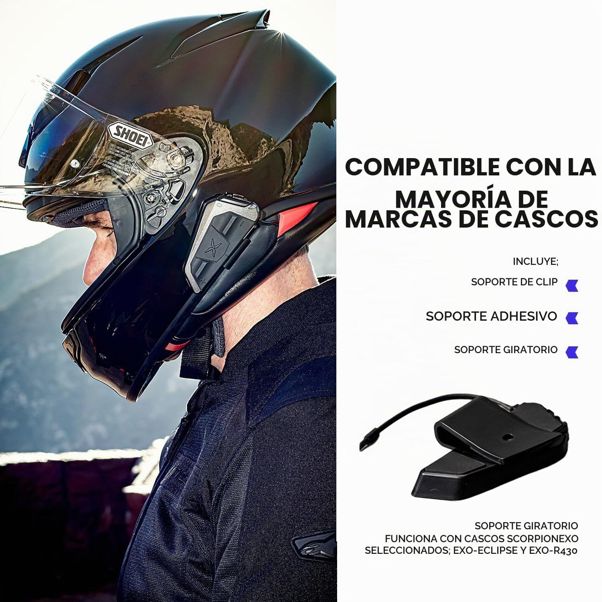 EXOCOM Link-1 Sistema de comunicación de casco de motocicleta inter...