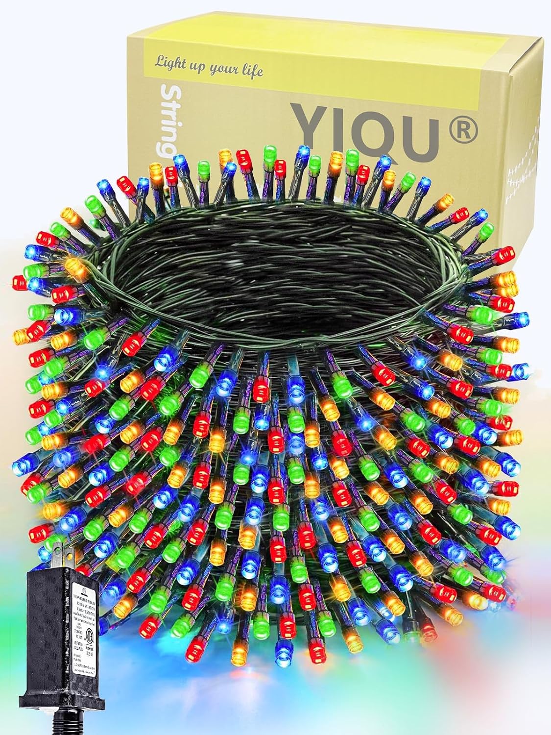 165 pies 500 luces LED de Navidad cadena interior exterior impermea...