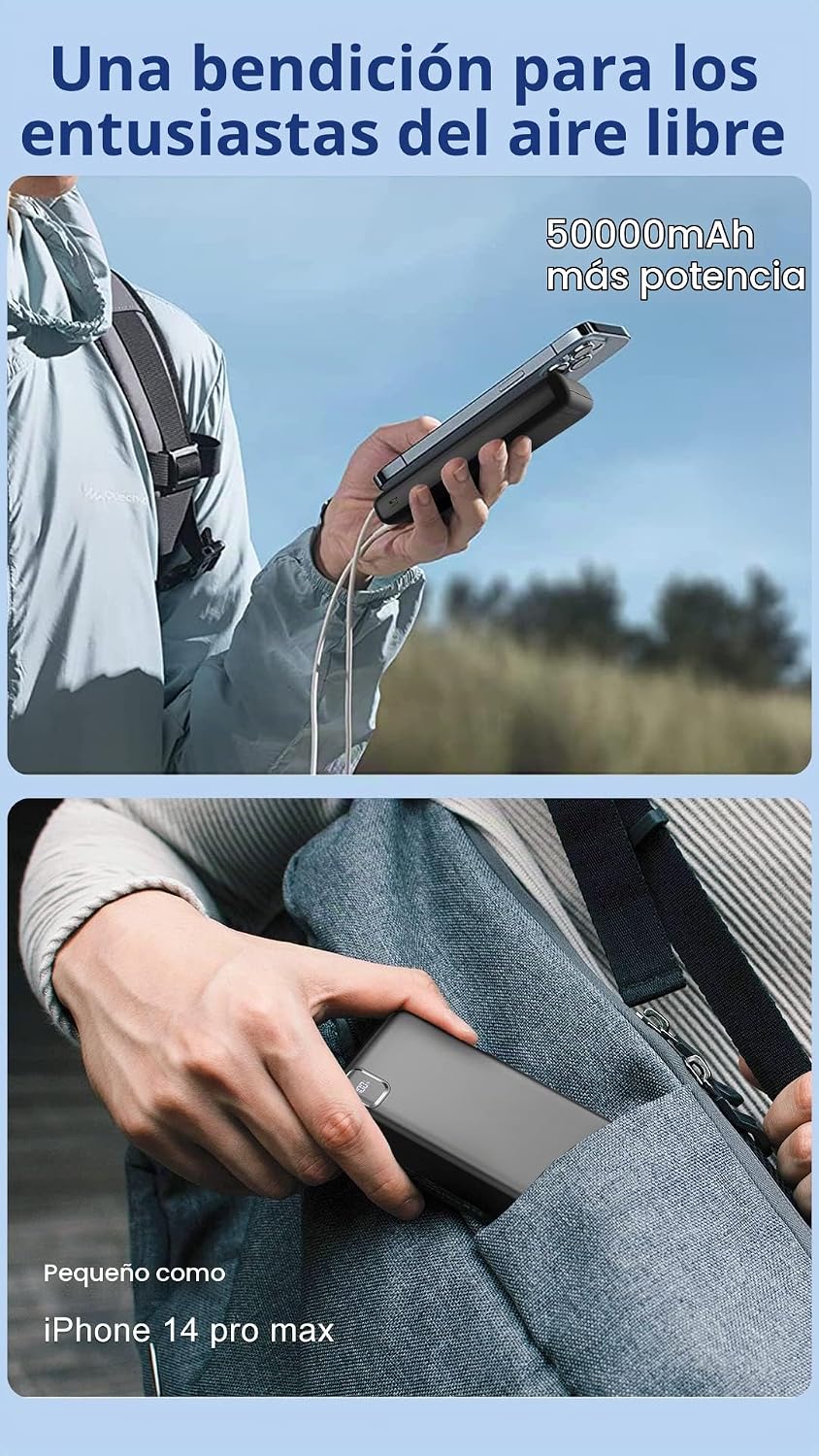 Eliegntist banco portátil del poder del cargador 50000mAh, carga rá...