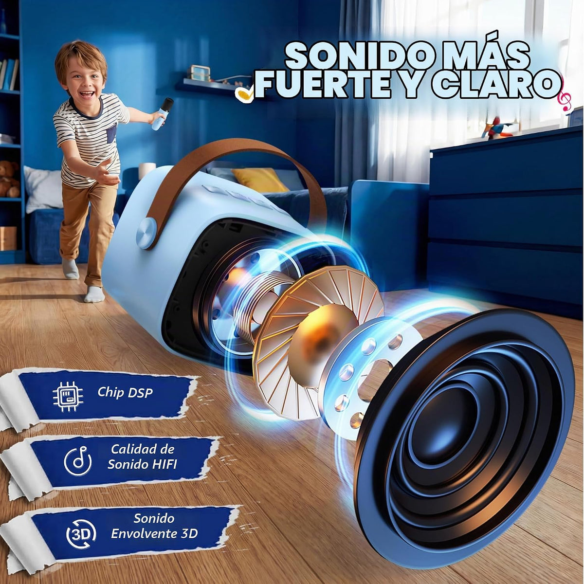 YLL Máquina de karaoke para niños, los mejores regalos de cumpleaño...