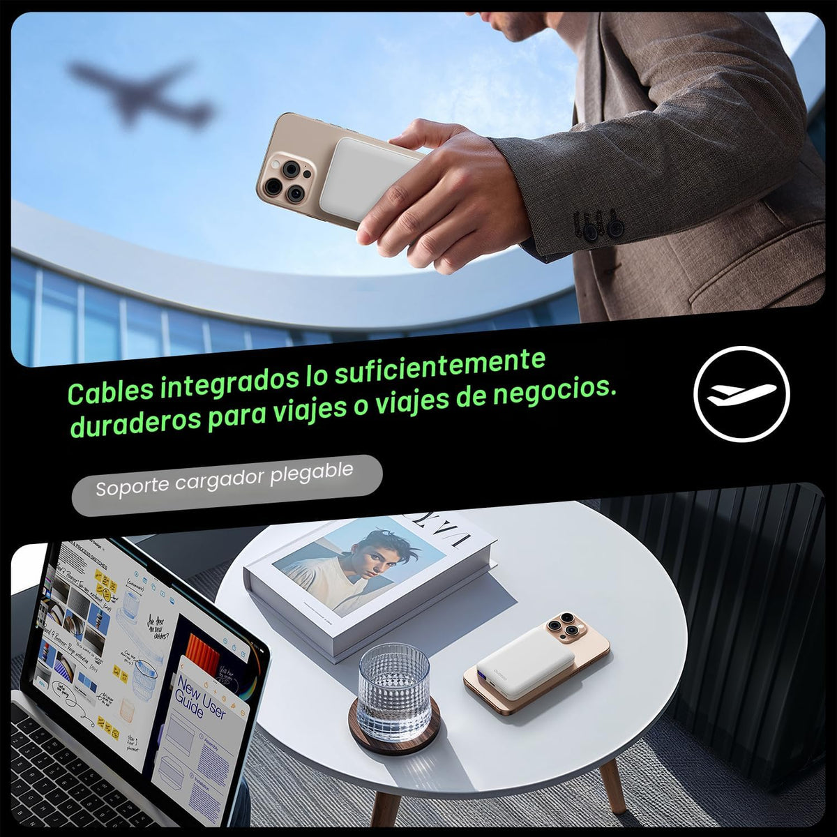 para el cargador portátil Magsafe, banco magnético delgado de la en...