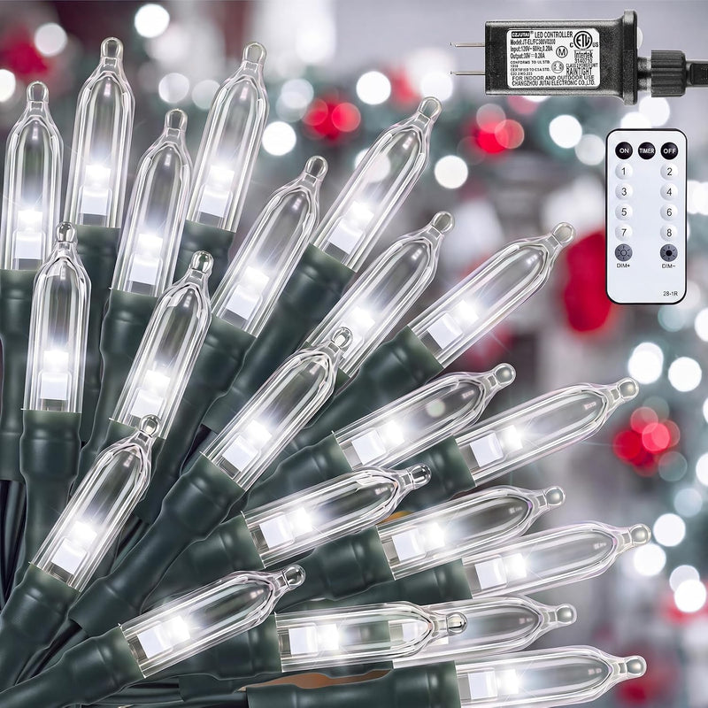 Brightown Luces de Navidad enchufables, 200 luces LED de Navidad bl...