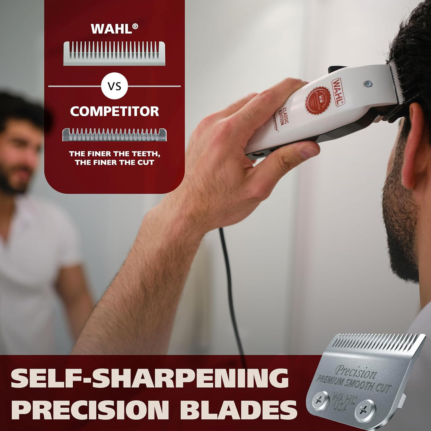 Wahl Cortadora de pelo con cable de edición clásica de Estados Unid...