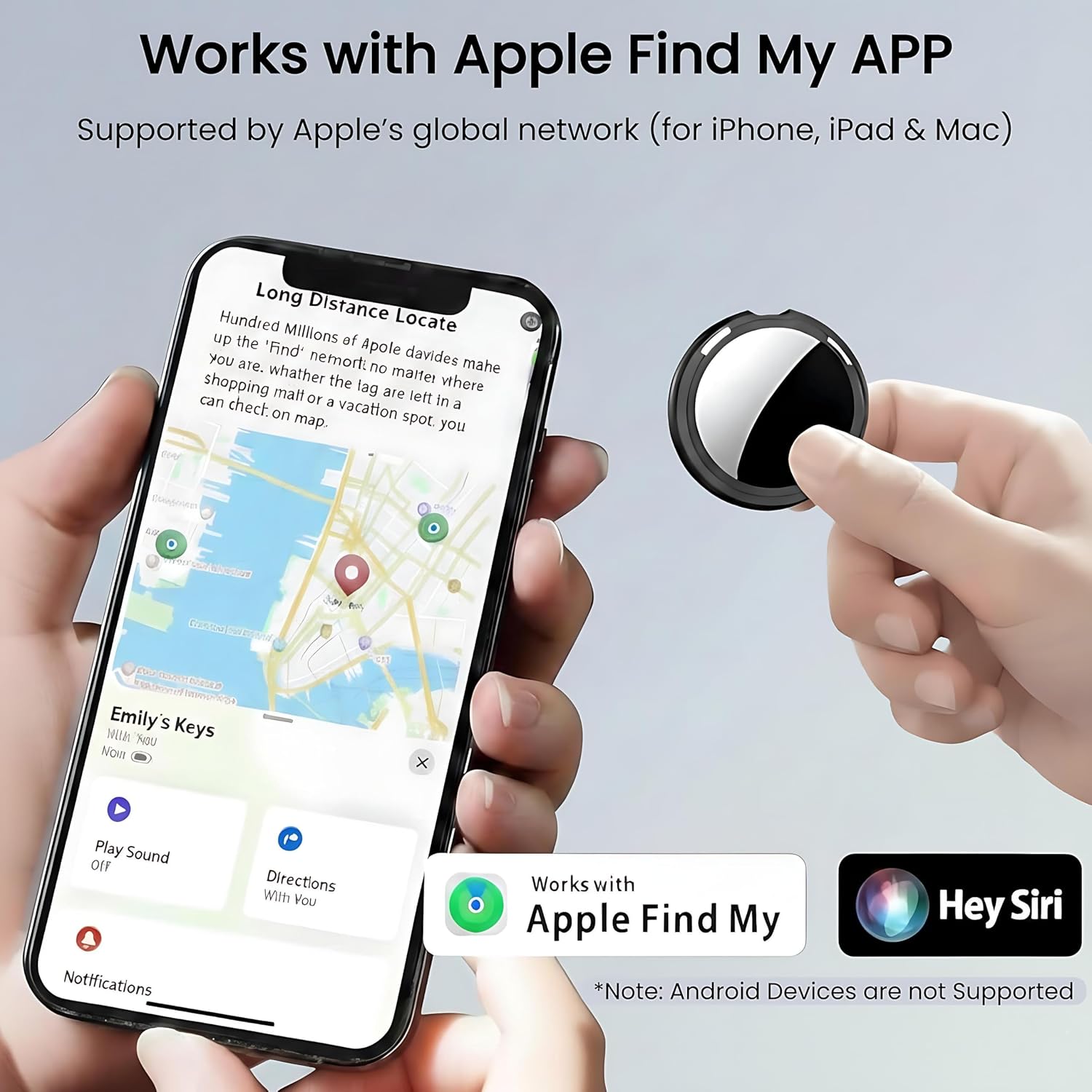 Paquete de 2 etiquetas de seguimiento [certificadas por Apple MFi]...