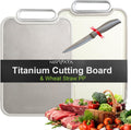 NIRVATA Tablas de cortar de titanio para cocina, tabla de cortar de...