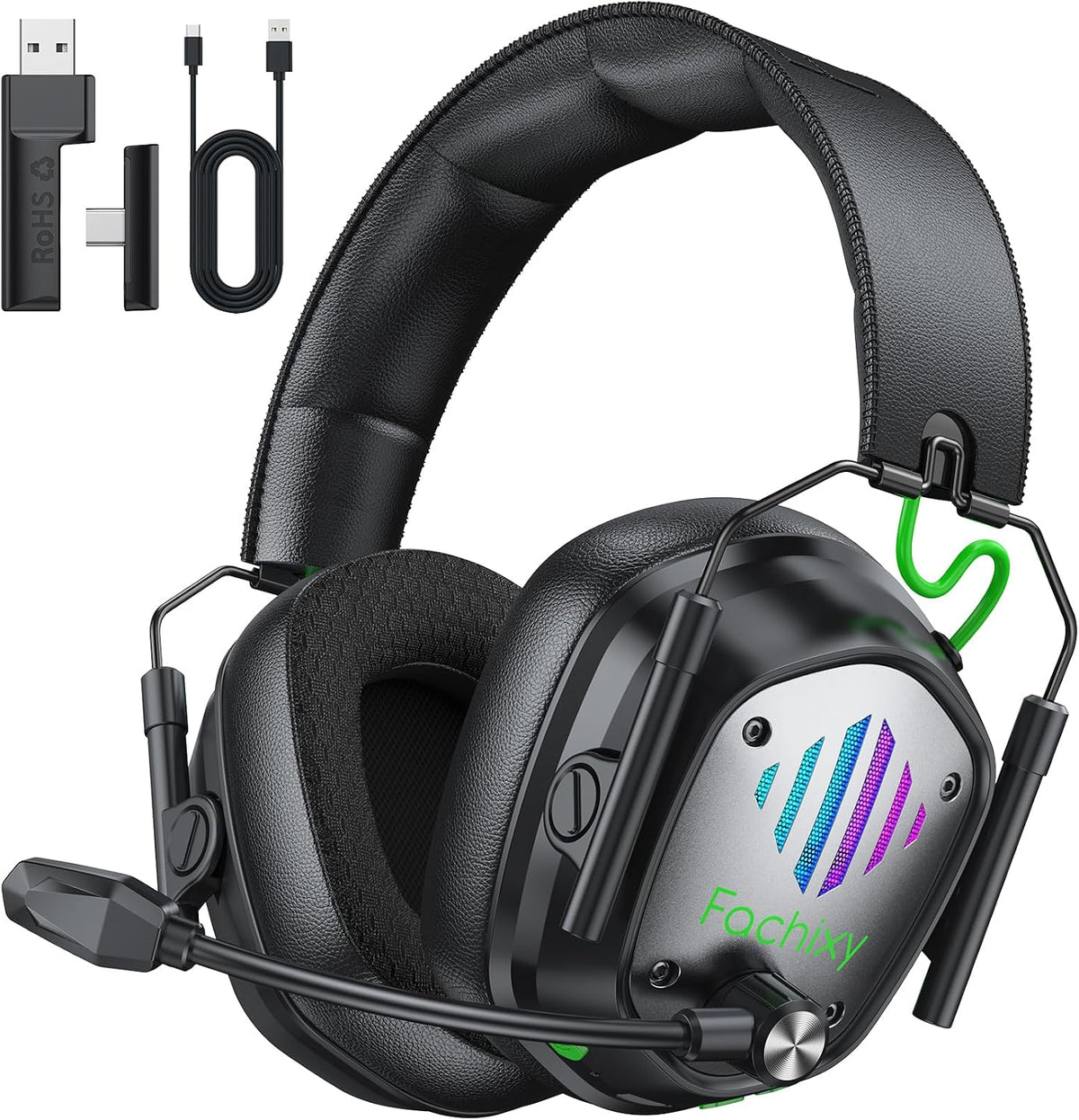 Auriculares inalámbricos para juegos para PS5, PS4, PC, interruptor...