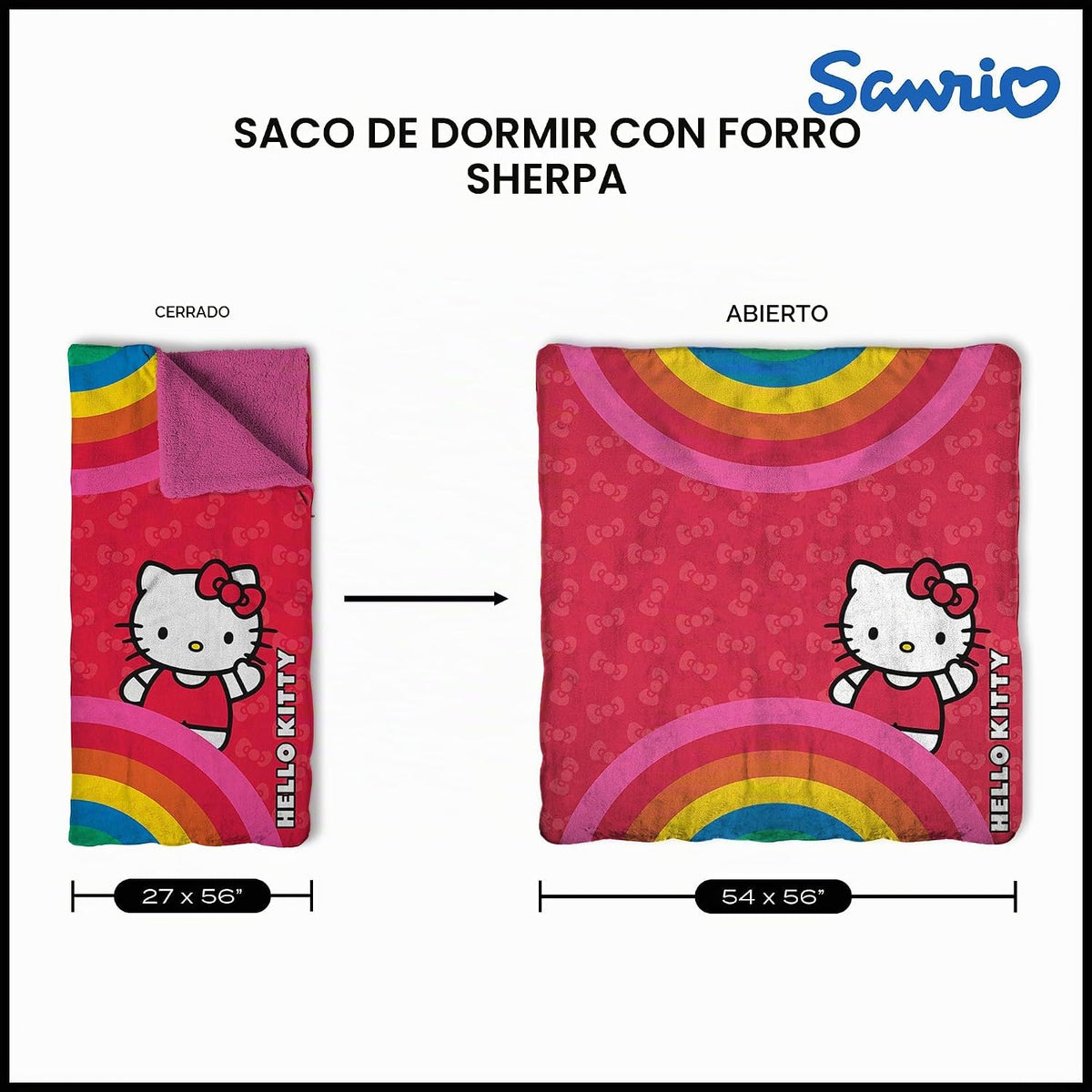Saco de dormir Silk Touch Sherpa para niños y niñas, saco de dormir...