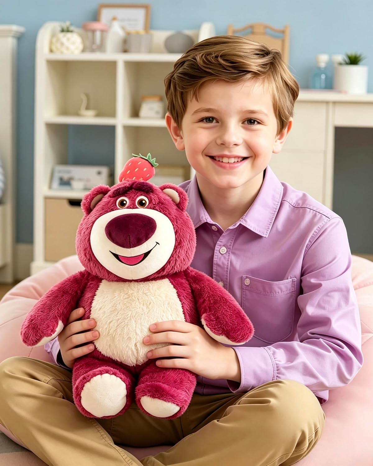 MINISO Disney Toy Story Lotso - Peluche de oso de fresa de 14 pulga...
