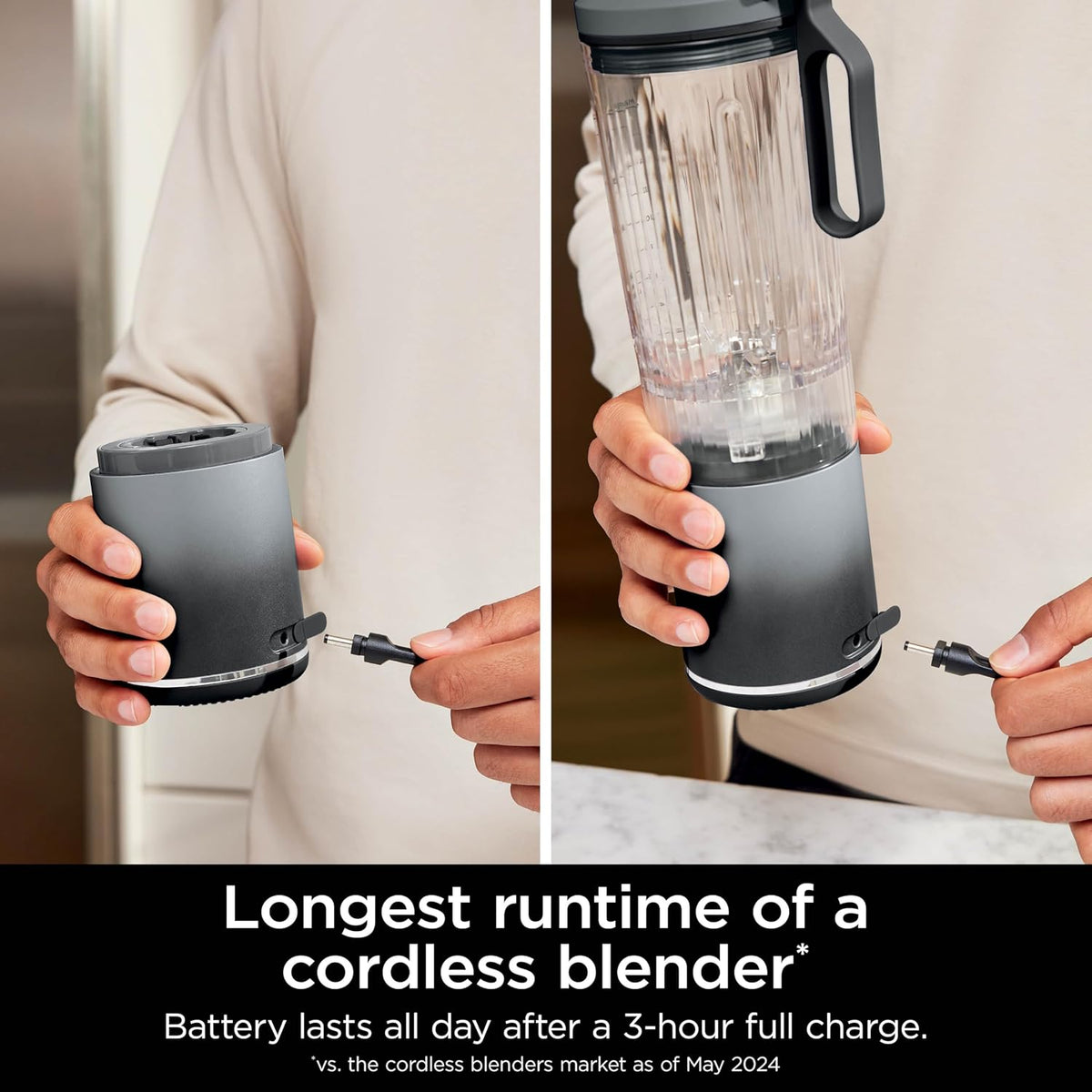 Ninja Blender, Blast Max, inalámbrico, Licuadora personal para bati...