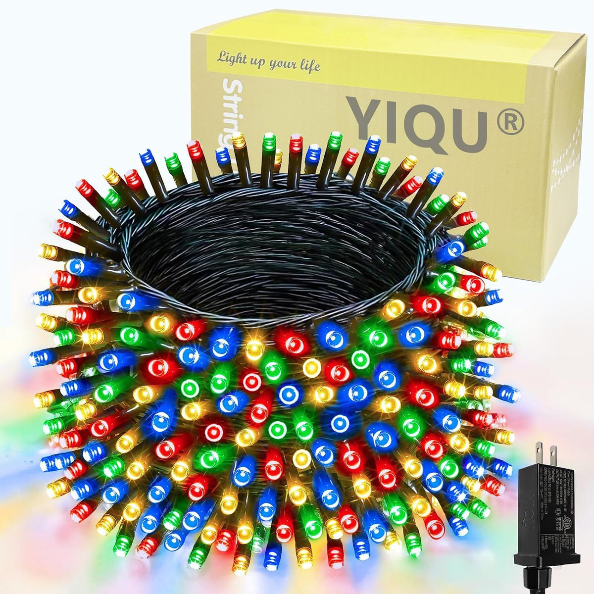La secuencia extensible de la Navidad del 108FT 300 LED enciende mu...