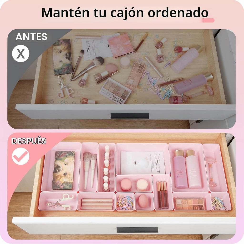 Vtopmart - Juego de 44 organizadores de cajones de plástico, 4 tama...