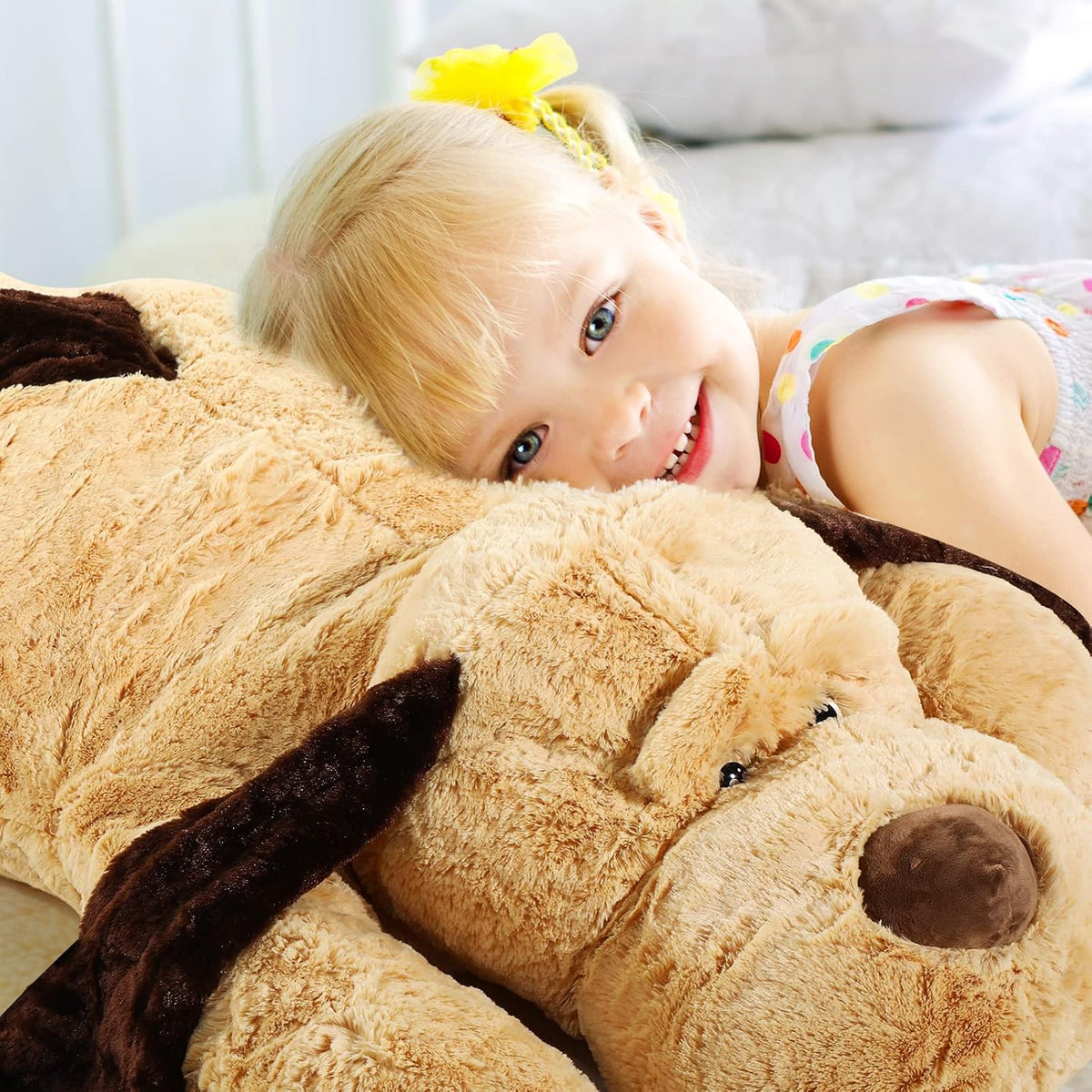 HyDren Almohada de peluche de perro gigante de 55 pulgadas | Compañ...