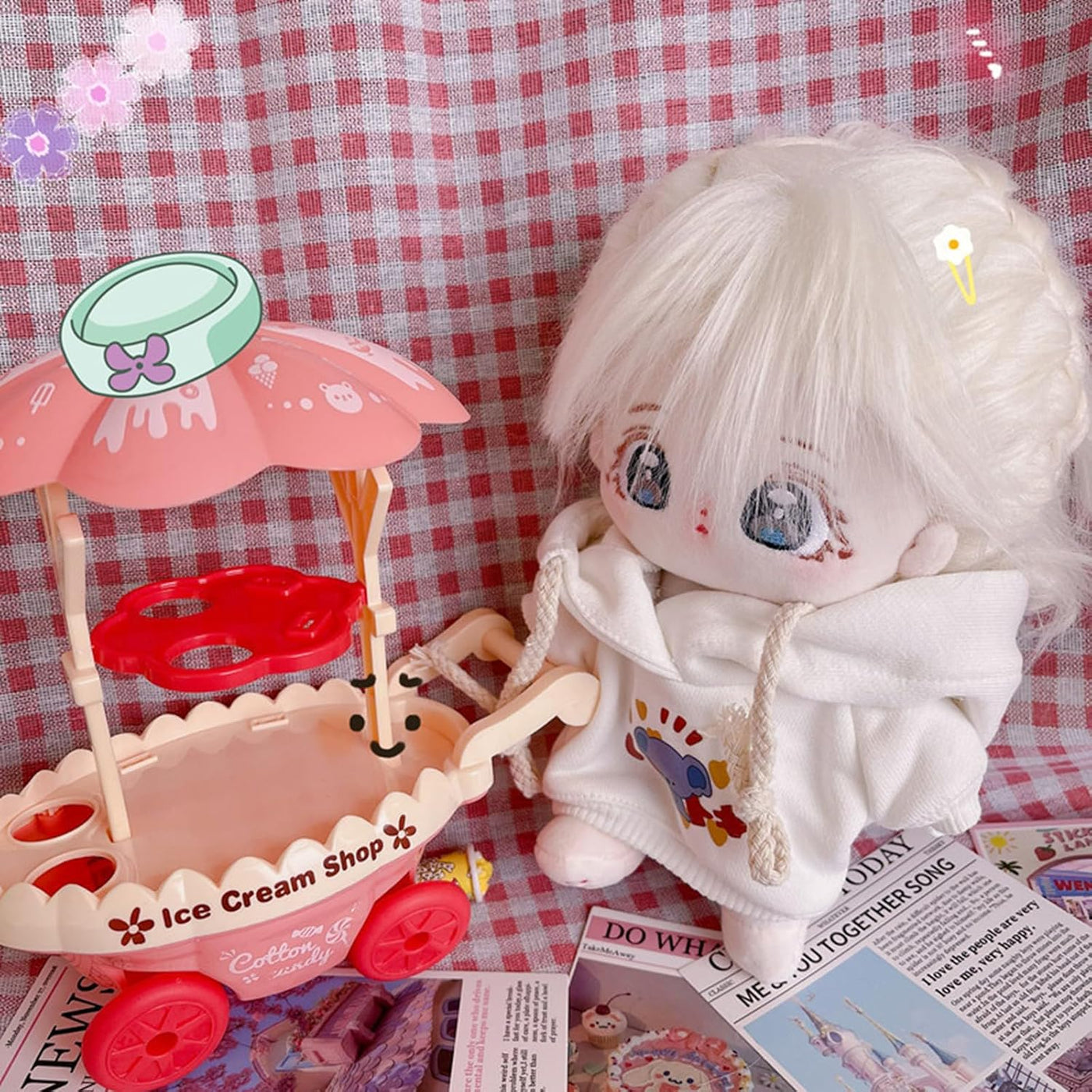 Ruyumei Linda muñeca de peluche de 7.9 in vestida con traje de patr...