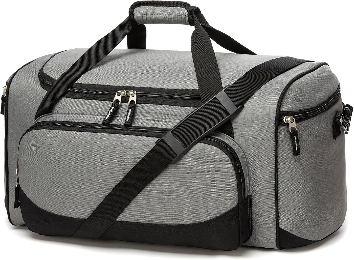 Bolsa de gimnasio, 55 L, duradera, grande, para viajes, entrenamiento, fitness y deporte, Gris, Versátil, deportivo y chic