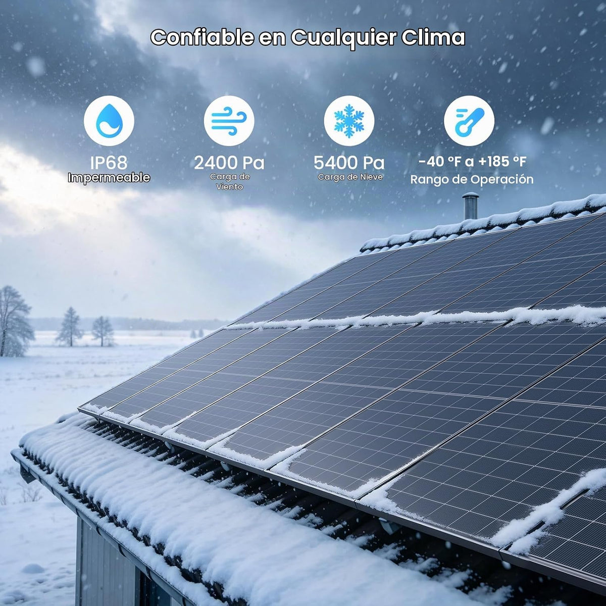 Callsun Panel solar bifacial de 450 W, paquete de 2, células solare...