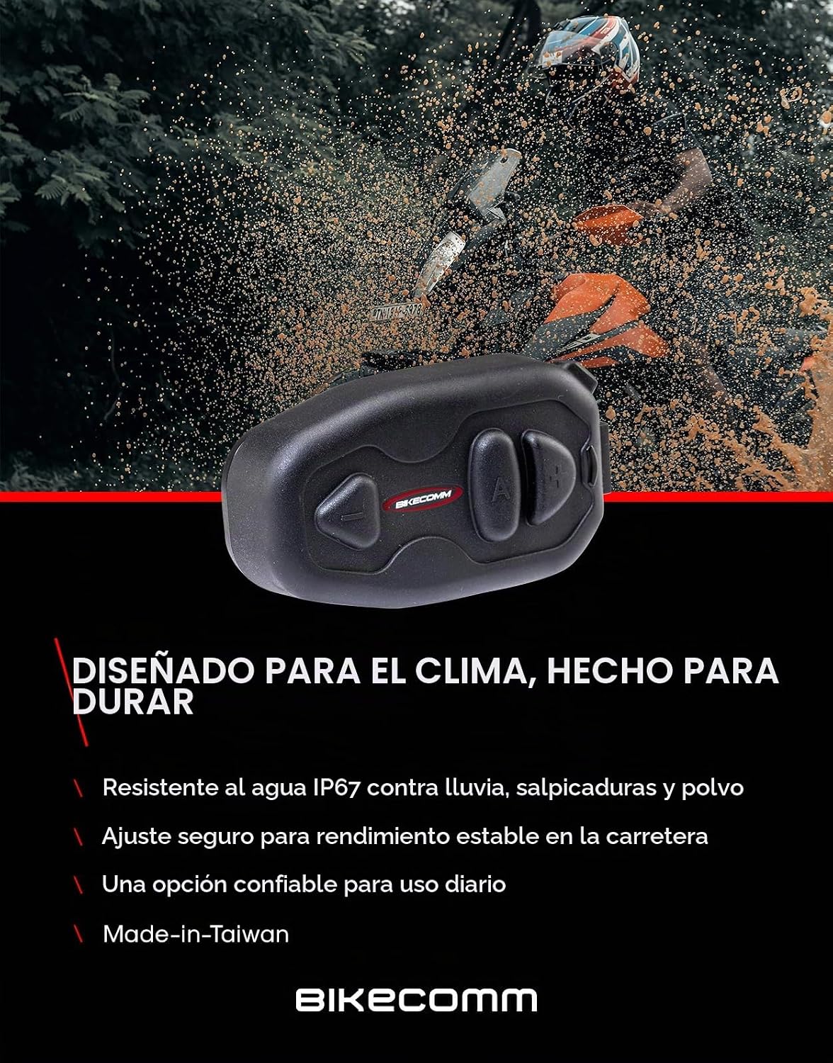 BIKECOMM Salut - Altavoces intercomunicadores para casco de motocic...