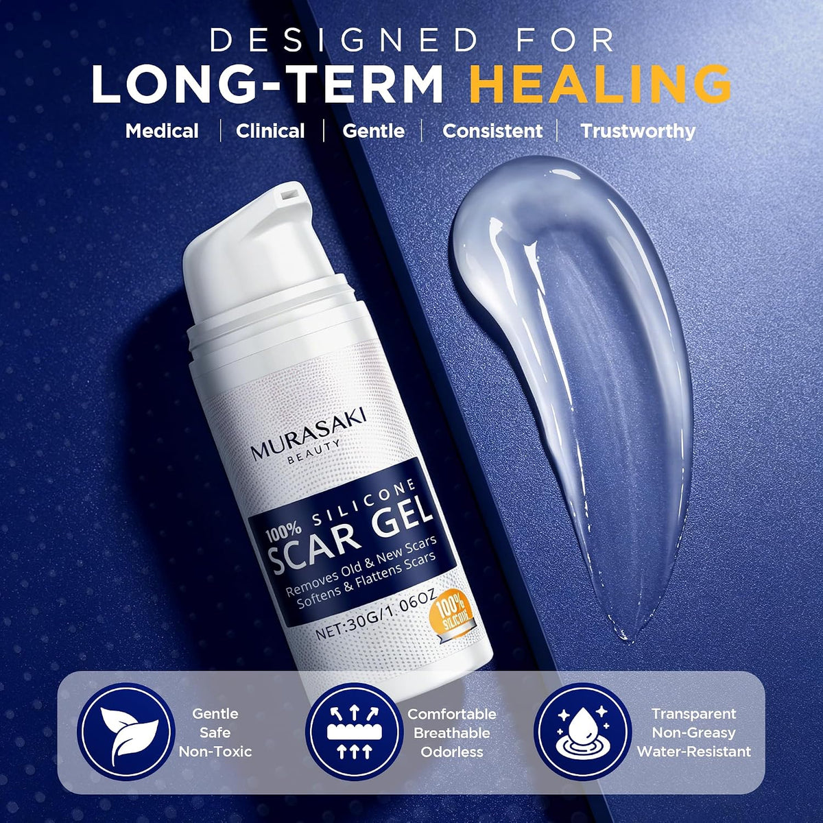 Gel de cicatriz 100% silicona crema para cicatrices \u2013 Gel avan...