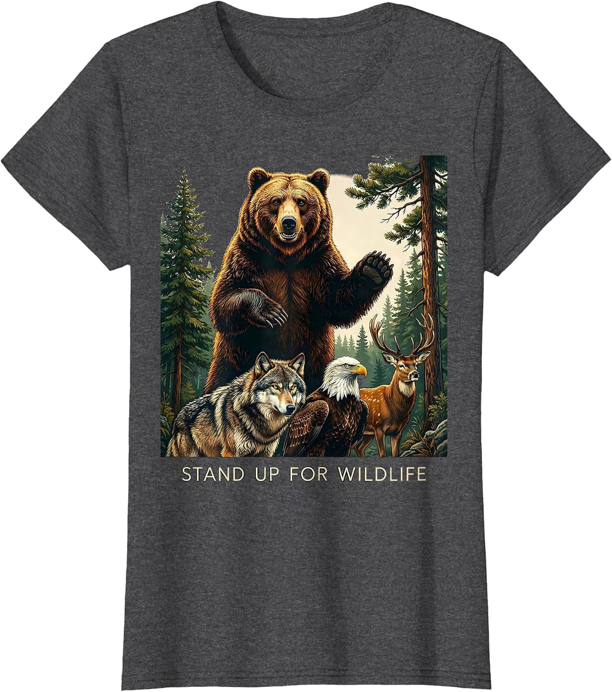 Camiseta con diseño de Stand Up for Wildlife Conservation para mujer